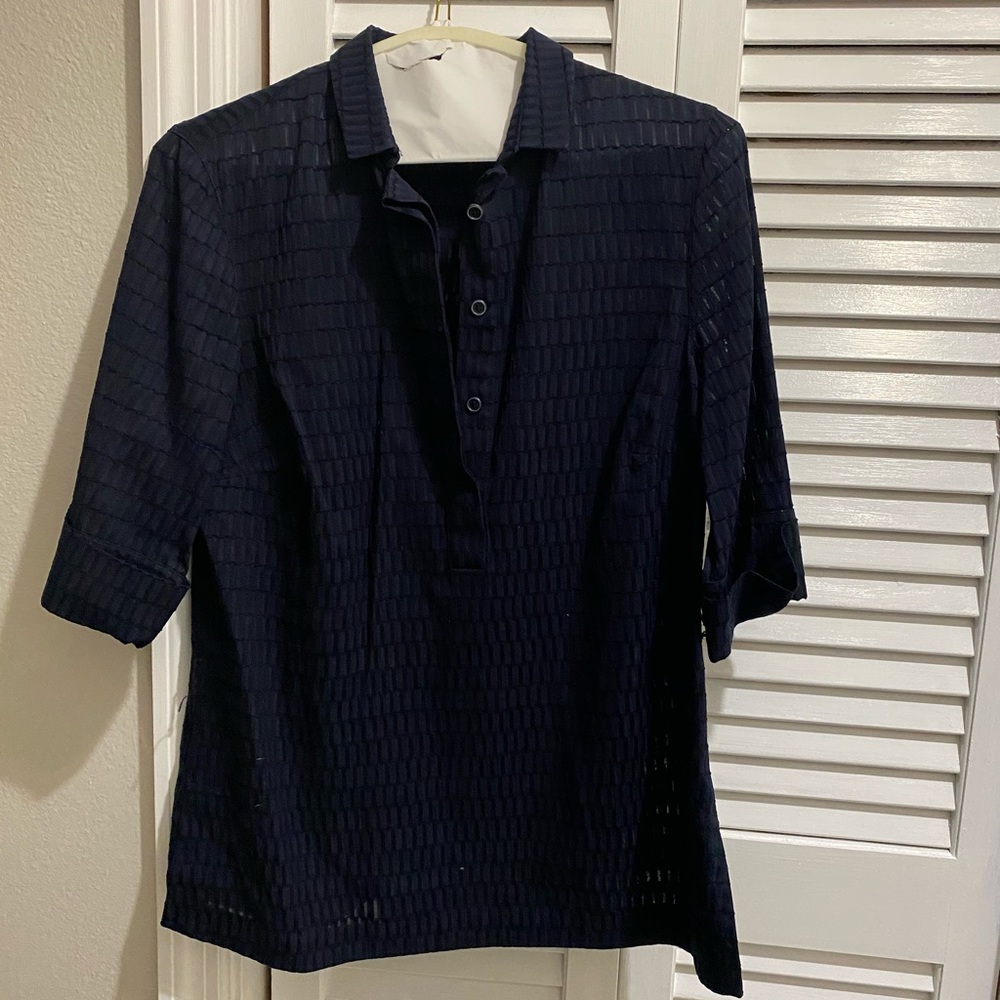 Akris navy blue top